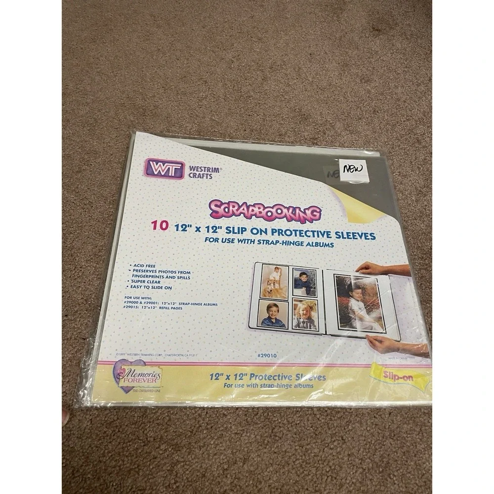 Westrim Crafts 2 Slip On Scrapbooking 12x12 Protective Sleeves 10 Vintage 1999